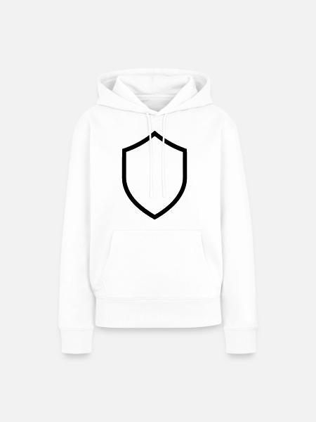 Schild - Frauen Premium Bio Hoodie - Weiß