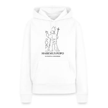 Habemus Popo - Frauen Premium Bio Hoodie - Weiß - Vorne - Julia (174cm)