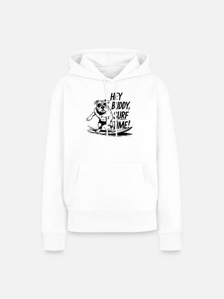 Surfen, Surfen - Frauen Premium Bio Hoodie - Weiß