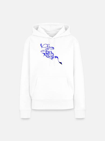 Snowboard Ornament - Frauen Premium Bio Hoodie - Weiß