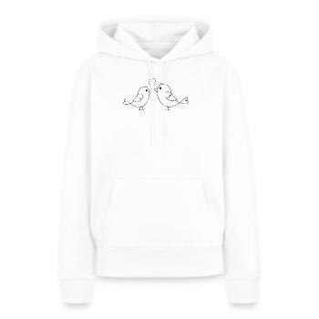 Turteltauben - Frauen Premium Bio Hoodie - Weiß - Vorne - Julia (174cm)