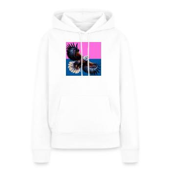 aigle - Sweat à capuche Premium bio Femme - blanc - Devant - Julia (174cm)
