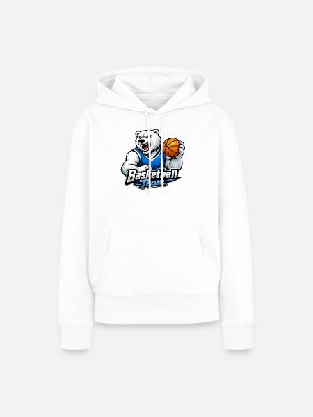 Polarbär Basketballteam - Frauen Premium Bio Hoodie - Weiß