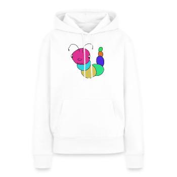 Chenilles, chenilles, bébés chenilles - Sweat à capuche Premium bio Femme - blanc - Devant - Julia (174cm)