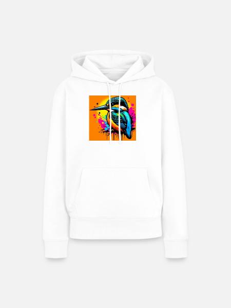 Eisvogel - Frauen Premium Bio Hoodie - Weiß