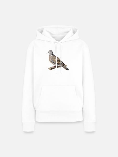 Turteltaube-Naturillustration - Frauen Premium Bio Hoodie - Weiß