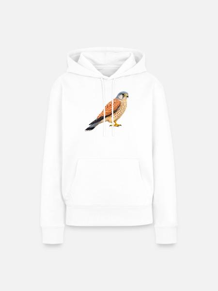 Männchen des Turmfalken - Frauen Premium Bio Hoodie - Weiß