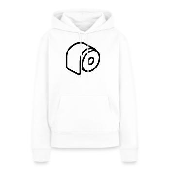Toilettenpapierrolle - Frauen Premium Bio Hoodie - Weiß - Vorne - Julia (174cm)