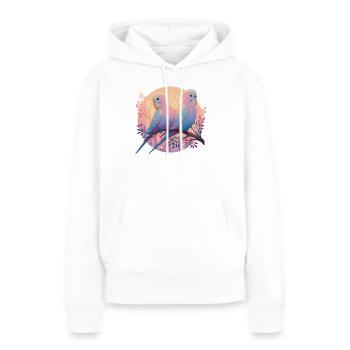 Budgies - Sweat à capuche Premium bio Femme - blanc - Devant - Julia (174cm)