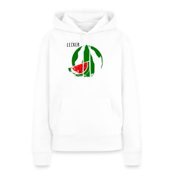 Melone - Frauen Premium Bio Hoodie - Weiß - Vorne - Julia (174cm)