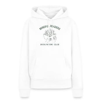 Book Club Book Lover Gift Vintage Style - Sweat à capuche Premium bio Femme - blanc - Devant - Julia (174cm)