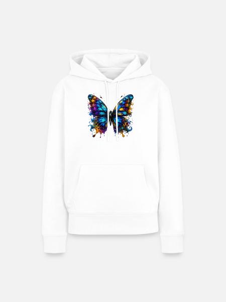 Flügel der Verzauberung - Frauen Premium Bio Hoodie - Weiß