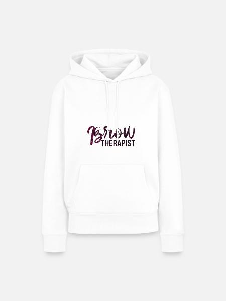 Augenbrauen Artist - Frauen Premium Bio Hoodie - Weiß