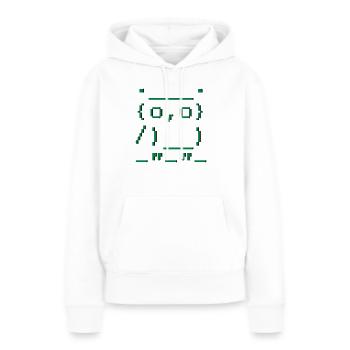 ascii-art: hibou - Sweat à capuche Premium bio Femme - blanc - Devant - Julia (174cm)