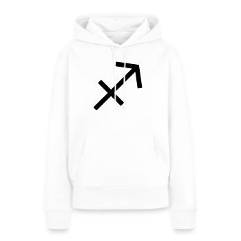 Schütze - Frauen Premium Bio Hoodie - Weiß - Vorne - Julia (174cm)