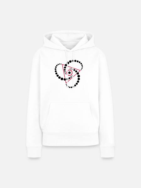 Crop circle 6 | crop circle - Women’s Premium Organic Hoodie - white
