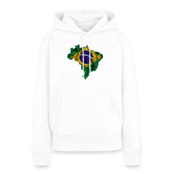 brazil - Frauen Premium Bio Hoodie - Weiß - Vorne - Julia (174cm)