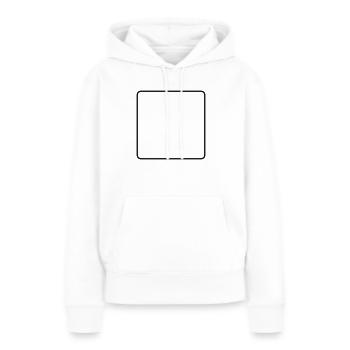 Cadre carré / / cadre / / rectangle / / texte - Sweat à capuche Premium bio Femme - blanc - Devant - Julia (174cm)