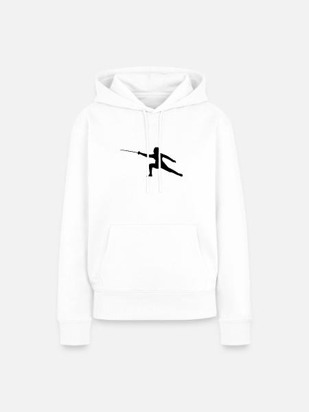 Fencer - Frauen Premium Bio Hoodie - Weiß