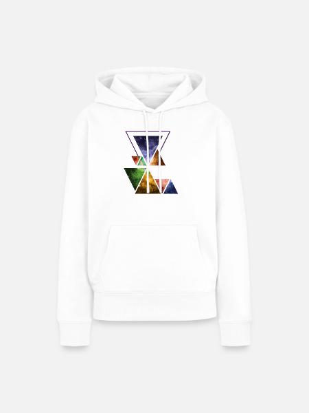 Art Triangle Galaxy - Frauen Premium Bio Hoodie - Weiß
