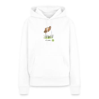 Landei - Frauen Premium Bio Hoodie - Weiß - Vorne - Julia (174cm)