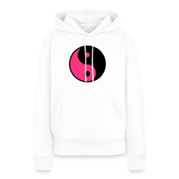 Yin Yang - Frauen Premium Bio Hoodie - Weiß - Vorne - Julia (174cm)
