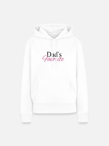 Dad`s Favorite - Frauen Premium Bio Hoodie - Weiß