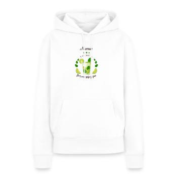 Maman potion magique - Sweat à capuche Premium bio Femme - blanc - Devant - Julia (174cm)