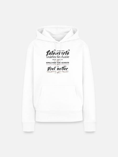Tätowierte Kinderkrankenschwestern sind netter! - Frauen Premium Bio Hoodie - Weiß