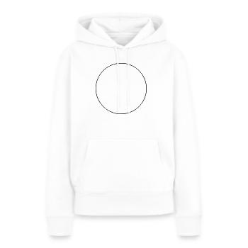 cercle - Sweat à capuche Premium bio Femme - blanc - Devant - Julia (174cm)