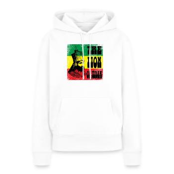 Reggae - Sweat à capuche Premium bio Femme - blanc - Devant - Julia (174cm)