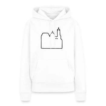 Aachener Dom Aachen - Frauen Premium Bio Hoodie - Weiß - Vorne - Julia (174cm)