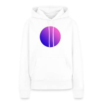 Kreis Farbverlauf - Frauen Premium Bio Hoodie - Weiß - Vorne - Julia (174cm)