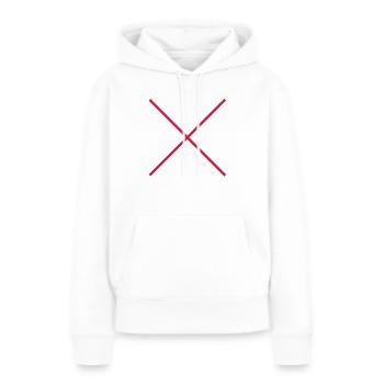 Cross X rayer interdiction - Sweat à capuche Premium bio Femme - blanc - Devant - Julia (174cm)