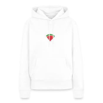melone melon - Frauen Premium Bio Hoodie - Weiß - Vorne - Julia (174cm)