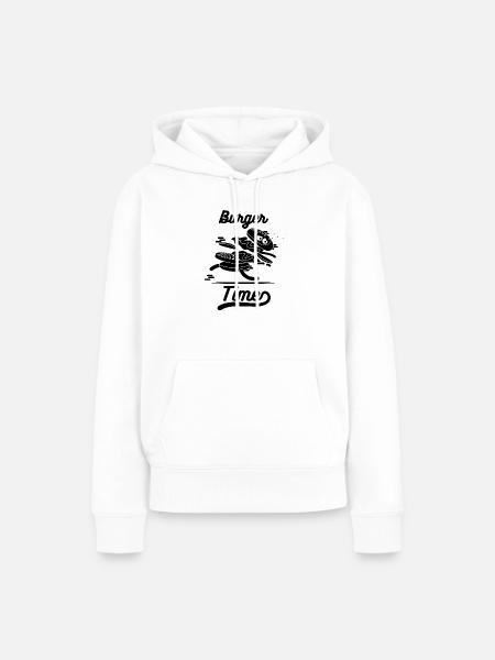 burger time - Frauen Premium Bio Hoodie - Weiß
