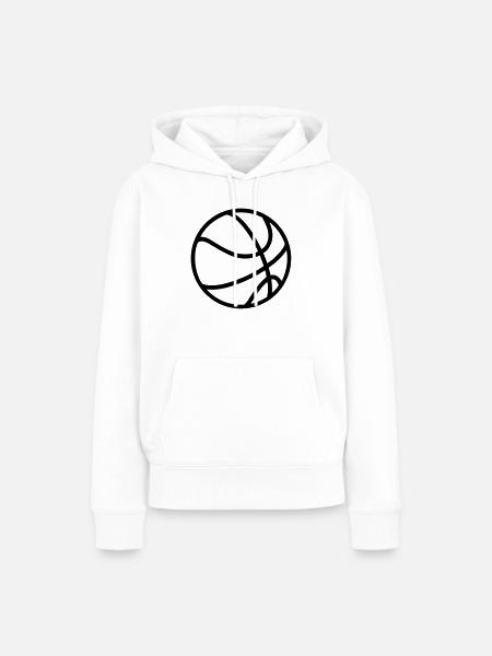Basketball Plain - Frauen Premium Bio Hoodie - Weiß