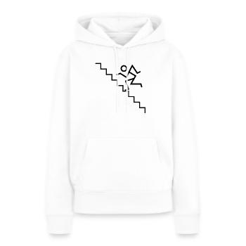 la façon de se glisser jusqu'à - Sweat à capuche Premium bio Femme - blanc - Devant - Julia (174cm)