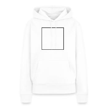 carré - Sweat à capuche Premium bio Femme - blanc - Devant - Julia (174cm)