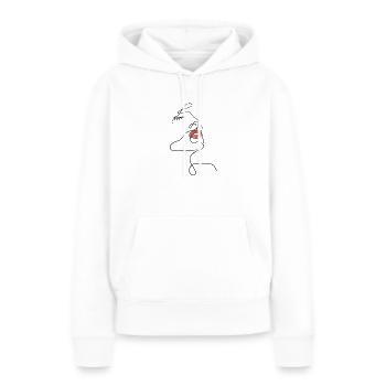 Profil - Frauen Premium Bio Hoodie - Weiß - Vorne - Julia (174cm)