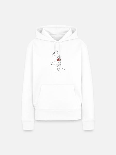 Profil - Frauen Premium Bio Hoodie - Weiß