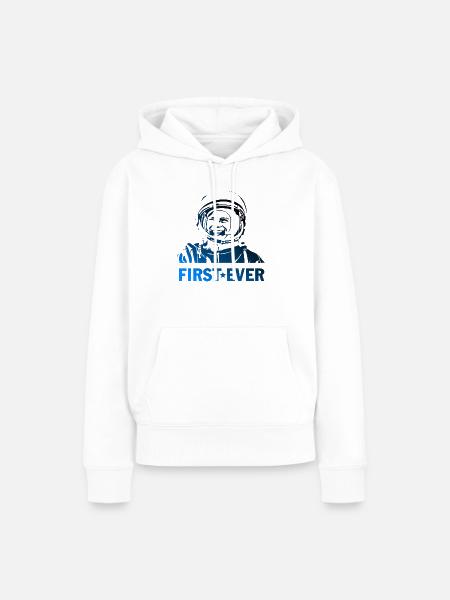 gagarin first ever - Frauen Premium Bio Hoodie - Weiß