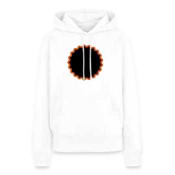 Flicken_21 - Frauen Premium Bio Hoodie - Weiß - Vorne - Julia (174cm)