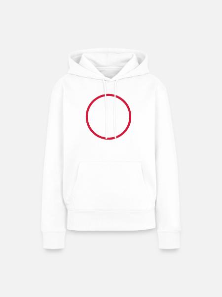 Kreis - Frauen Premium Bio Hoodie - Weiß