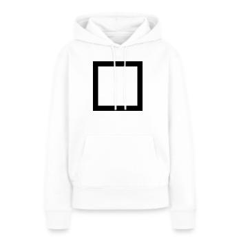 Carré - Sweat à capuche Premium bio Femme - blanc - Devant - Julia (174cm)