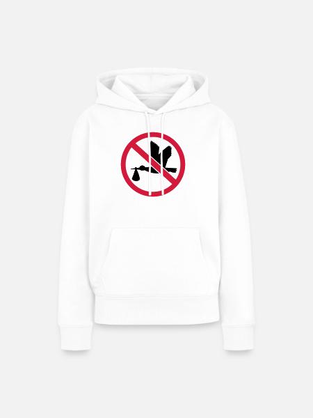 Storch - Frauen Premium Bio Hoodie - Weiß