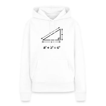 Théorème De Pythagore (Mathématiques) - Sweat à capuche Premium bio Femme - blanc - Devant - Julia (174cm)