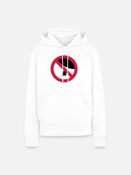 Anti Nazi - Frauen Premium Bio Hoodie - Weiß