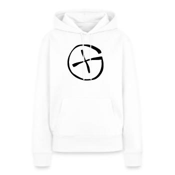 Geocaching - Sweat à capuche Premium bio Femme - blanc - Devant - Julia (174cm)