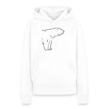 Polar Bear - Eisbär - Frauen Premium Bio Hoodie - Weiß - Vorne - Julia (174cm)